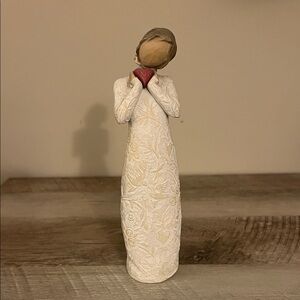 Willow Tree White and Red Heartfelt Sculpture